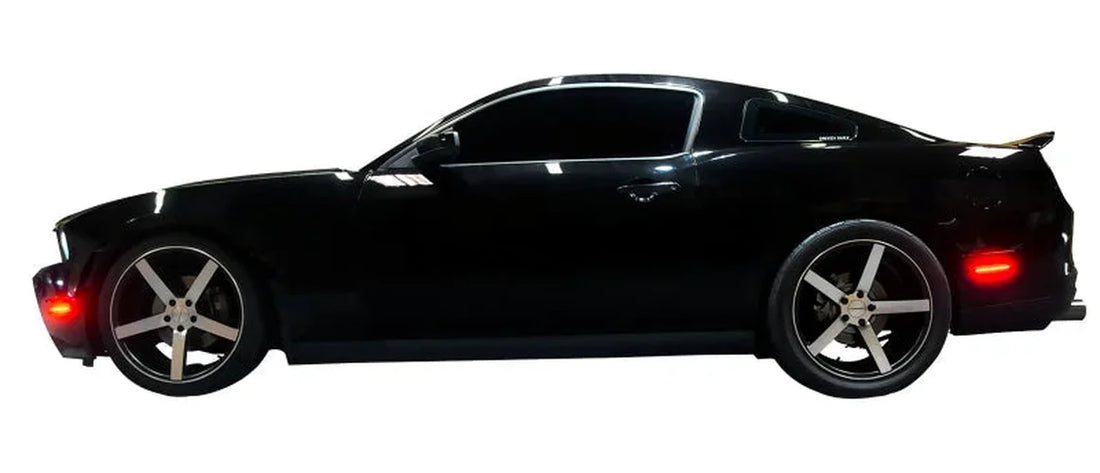 Oracle 10-14 Ford Mustang Concept Sidemarker Set - Clear - No Paint - Back View
