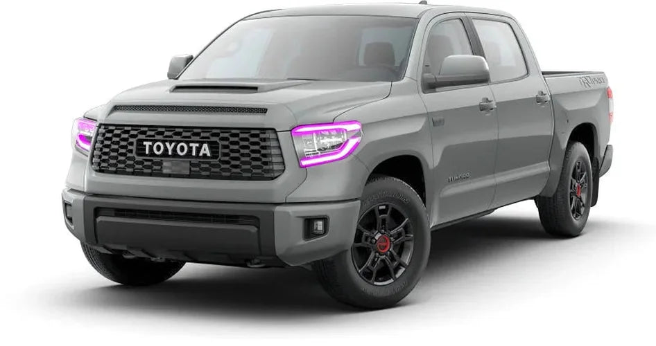 Oracle 18-21 Toyota Tundra Dynamic ColorSHIFT Headlight DRL Upgrade Kit - Side View