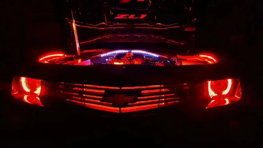 Oracle Engine Bay LED Kit 48in - UV/Purple - Side View