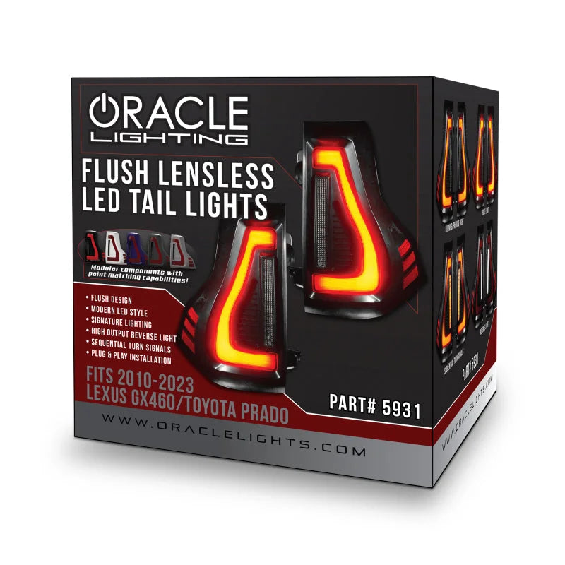 ORACLE Lighting Flush Lensless LED Tail Lights fits 2010-2023 Lexus GX460 / 2023 Lexus GX460 Black Line Edition / 2014-202...