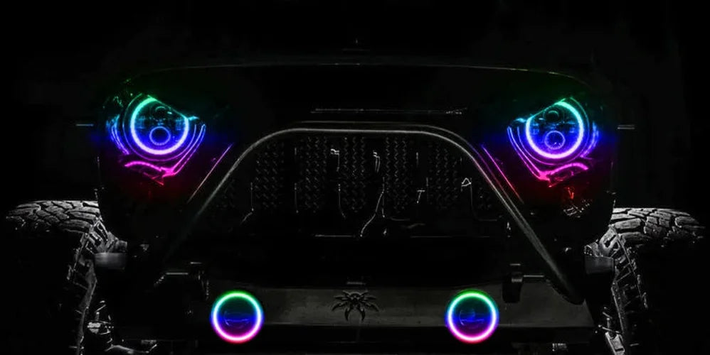 Oracle Jeep Wrangler JK/JL/JT High Performance W LED Fog Lights - ColorSHIFT - Dynamic - Additional View 7