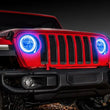 Load image into Gallery viewer, ORACLE Lighting Jeep Wrangler JL/Gladiator JT LED Surface Mount Headlight Halo Kit - Back View