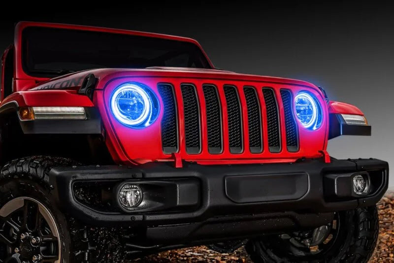 ORACLE Lighting Jeep Wrangler JL/Gladiator JT LED Surface Mount Headlight Halo Kit - Back View