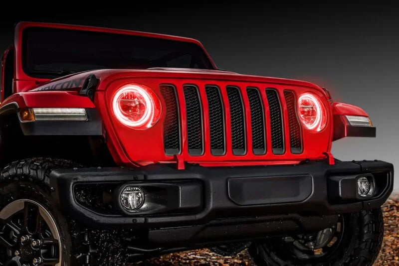 ORACLE Lighting Jeep Wrangler JL/Gladiator JT LED Surface Mount Headlight Halo Kit - Back View