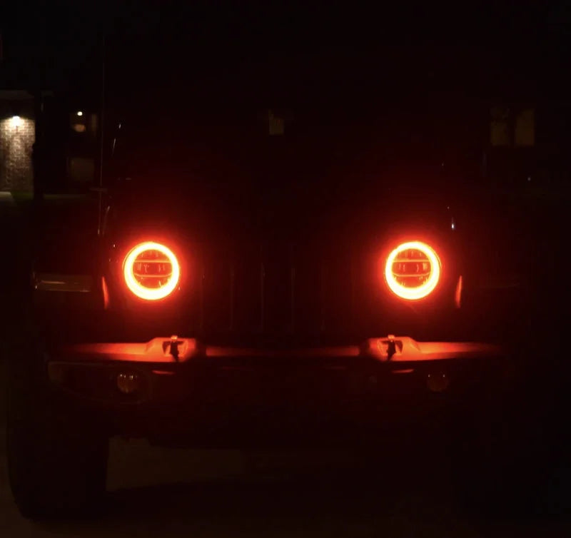 ORACLE Lighting Jeep Wrangler JL/Gladiator JT LED Surface Mount Headlight Halo Kit - Side View