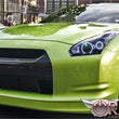 Load image into Gallery viewer, ORACLE Lighting LED Headlight Halo Kit - Red fits 2009-2013 Nissan GT-R - Side View