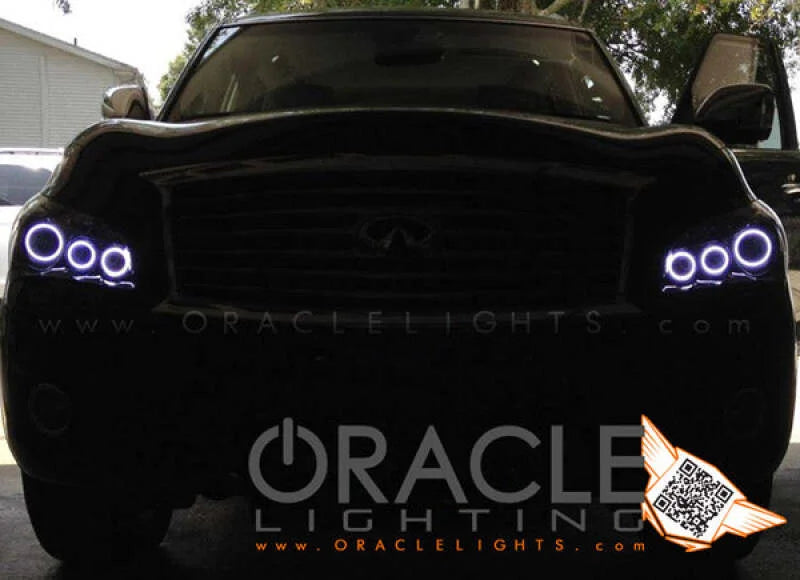 ORACLE Lighting LED Headlight Halo Kit - Red fits 2011-2013 Infiniti QX56 - Back View