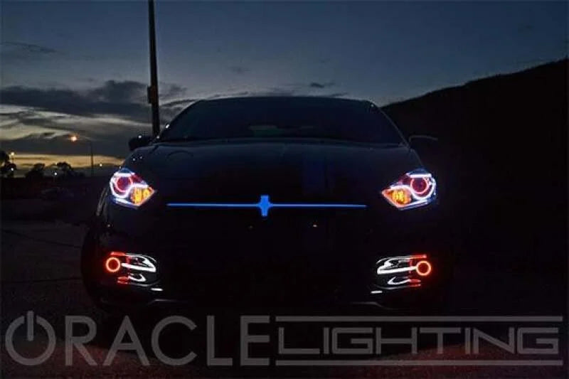 ORACLE Lighting LED Headlight Halo Kit - Red fits 2013-2016 Dodge DART - Back View