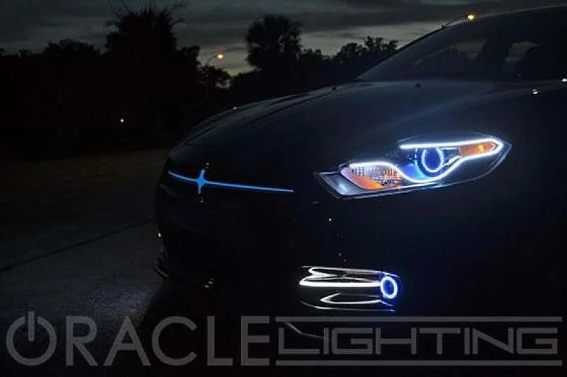 ORACLE Lighting LED Headlight Halo Kit - Red fits 2013-2016 Dodge DART - Installation View