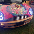 Load image into Gallery viewer, ORACLE Lighting LED Headlight Halo Kit - UV/Purple fits 2005-2008 Mini Cooper / 2008 Mini Cooper Clubman - Back View