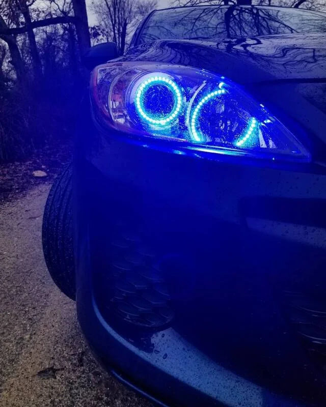 ORACLE Lighting LED Headlight Halo Kit - UV/Purple fits 2010-2012 Mazda 3 I - Side View