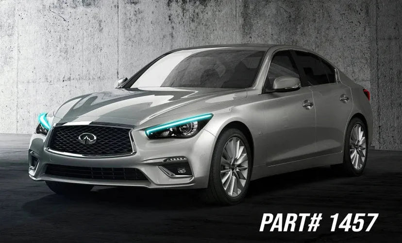Oracle 14-21 Infiniti Q50 RGB+W Headlight DRL Kit - ColorSHIFT w/ Simple Controller - Additional View 5