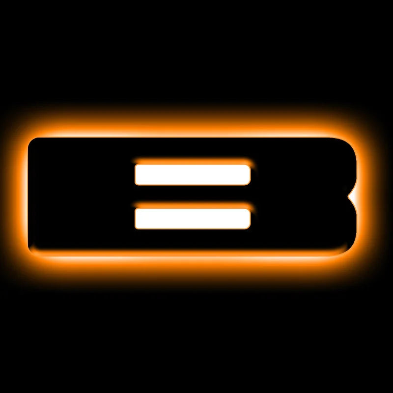 ORACLE Lighting Universal Illuminated LED Letter Badges - Matte Blk Surface Finish - B - Main Product View