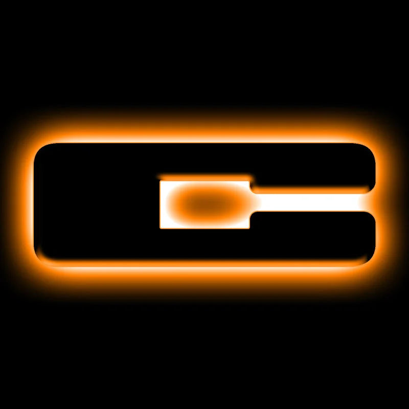 ORACLE Lighting Universal Illuminated LED Letter Badges - Matte Blk Surface Finish - C - Main Product View