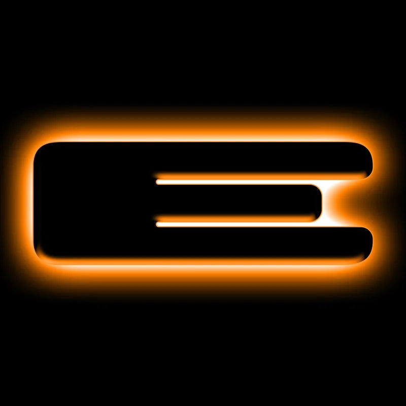 ORACLE Lighting Universal Illuminated LED Letter Badges - Matte Blk Surface Finish - E - Main Product View