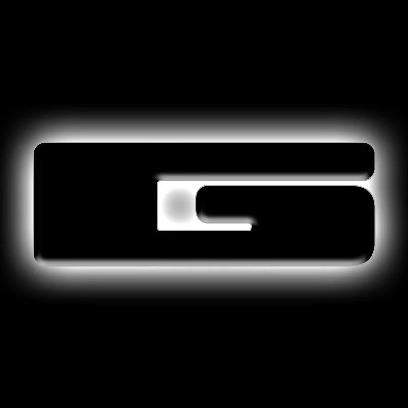 ORACLE Lighting Universal Illuminated LED Letter Badges - Matte Blk Surface Finish - G - Main Product View