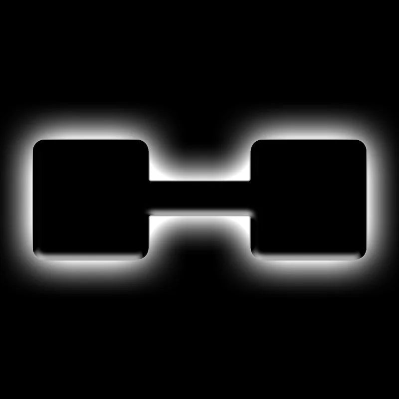 ORACLE Lighting Universal Illuminated LED Letter Badges - Matte Blk Surface Finish - H - Main Product View