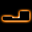 Load image into Gallery viewer, ORACLE Lighting Universal Illuminated LED Letter Badges - Matte Blk Surface Finish - J - Main Product View