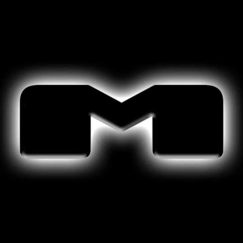 ORACLE Lighting Universal Illuminated LED Letter Badges - Matte Blk Surface Finish - M - Main Product View