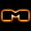 Load image into Gallery viewer, ORACLE Lighting Universal Illuminated LED Letter Badges - Matte Blk Surface Finish - M - Main Product View