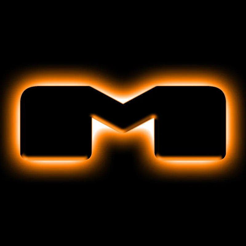 ORACLE Lighting Universal Illuminated LED Letter Badges - Matte Blk Surface Finish - M - Main Product View
