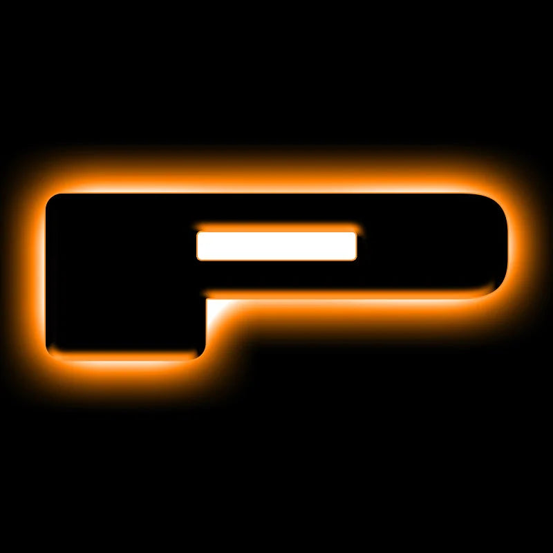 ORACLE Lighting Universal Illuminated LED Letter Badges - Matte Blk Surface Finish - P - Main Product View