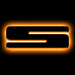 Load image into Gallery viewer, ORACLE Lighting Universal Illuminated LED Letter Badges - Matte Blk Surface Finish - S - Main Product View