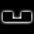 Load image into Gallery viewer, ORACLE Lighting Universal Illuminated LED Letter Badges - Matte Blk Surface Finish - U - Main Product View