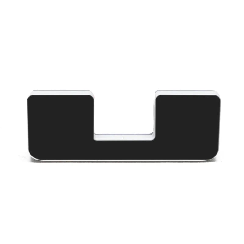 ORACLE Lighting Universal Illuminated LED Letter Badges - Matte Blk Surface Finish - U - Side View