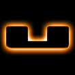 Load image into Gallery viewer, ORACLE Lighting Universal Illuminated LED Letter Badges - Matte Blk Surface Finish - U - Main Product View