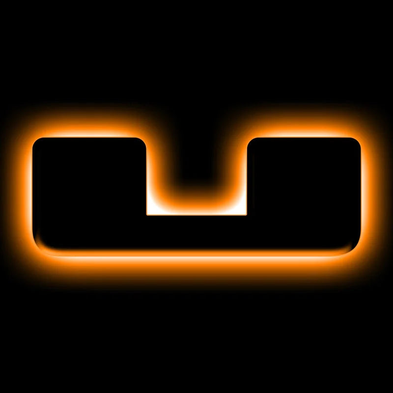 ORACLE Lighting Universal Illuminated LED Letter Badges - Matte Blk Surface Finish - U - Main Product View