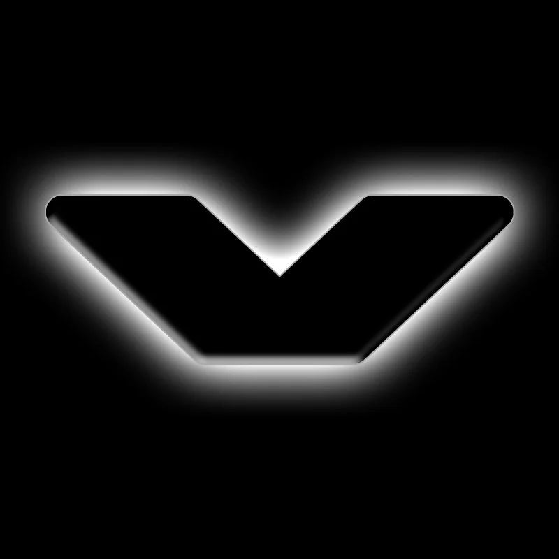 ORACLE Lighting Universal Illuminated LED Letter Badges - Matte Blk Surface Finish - V - Main Product View