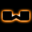 Load image into Gallery viewer, ORACLE Lighting Universal Illuminated LED Letter Badges - Matte Blk Surface Finish - W - Main Product View