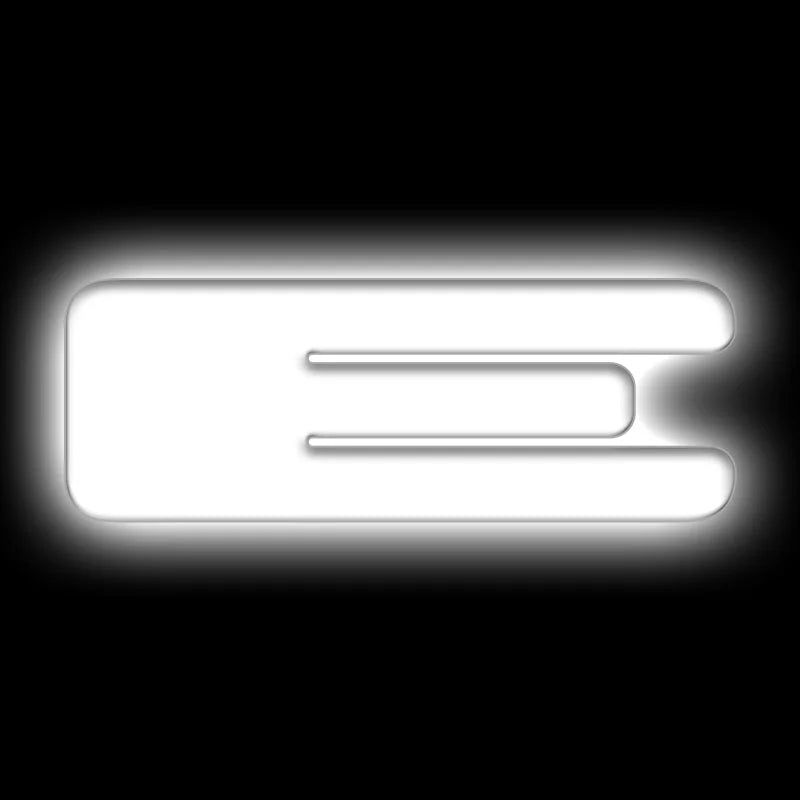 ORACLE Lighting Universal Illuminated LED Letter Badges - Matte Wht Surface Finish - E - Main Product View