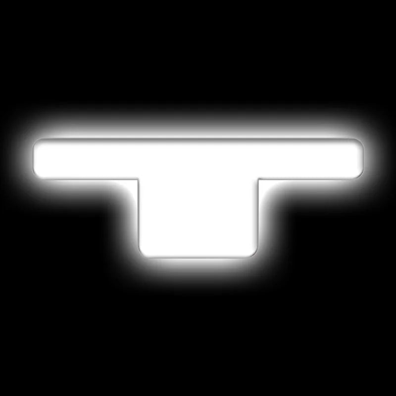 ORACLE Lighting Universal Illuminated LED Letter Badges - Matte Wht Surface Finish - T - Main Product View