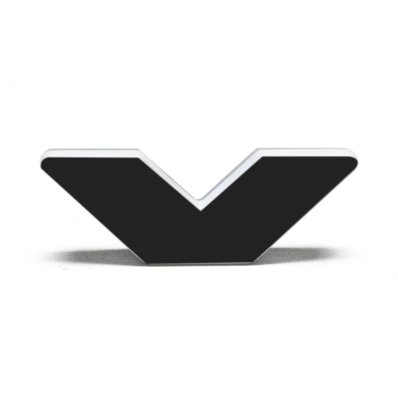 ORACLE Lighting Universal Illuminated LED Letter Badges - Matte Blk Surface Finish - V - Back View