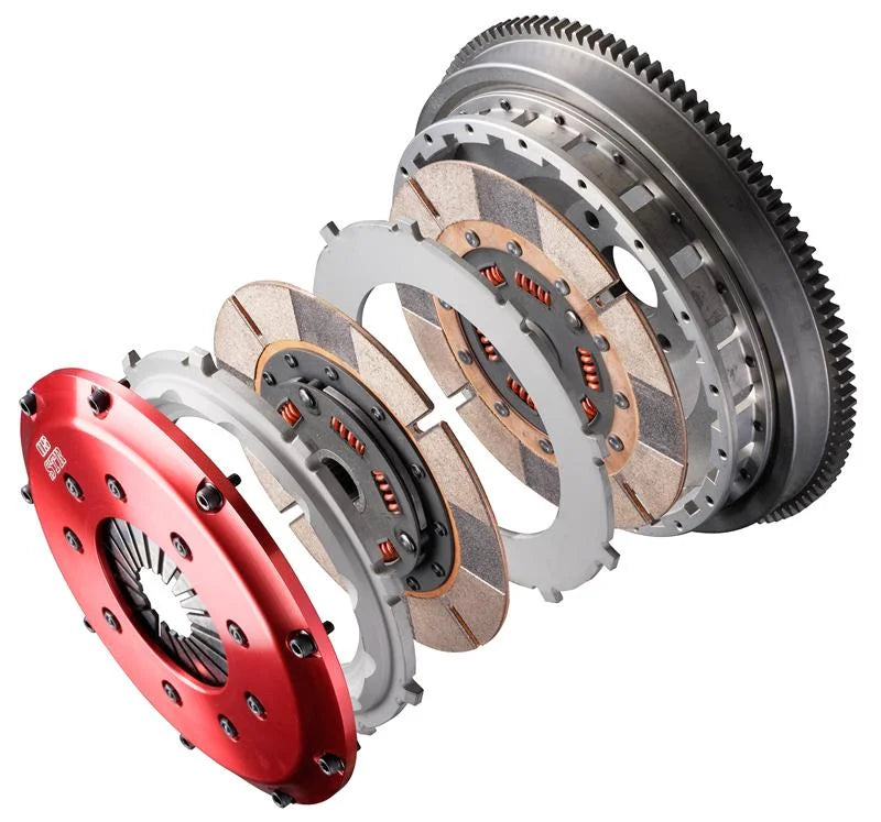 OS Giken Mazda RX7 13BT STR Series Twin Plate w/Soft Diaphragm Clutch - Side View