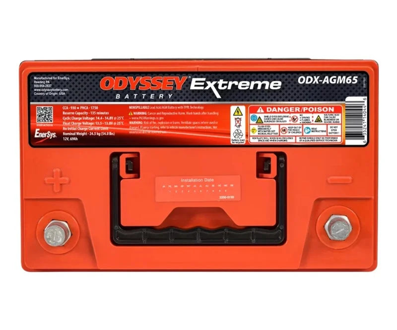 Odyssey Battery Auto/Truck/Heavy Duty & Commercial Extreme AGM Battery (65-PC1750T) - Side View