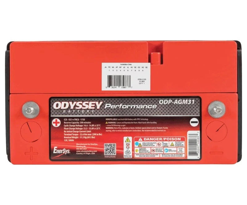 Odyssey Battery Auto/Truck/Heavy Duty & Commercial Performance AGM Battery (31-925S) - Main Product View