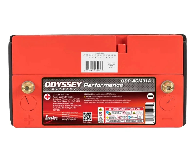 Odyssey Battery Auto/Truck/Heavy Duty & Commercial Performance AGM Battery (31-925T) - Main Product View