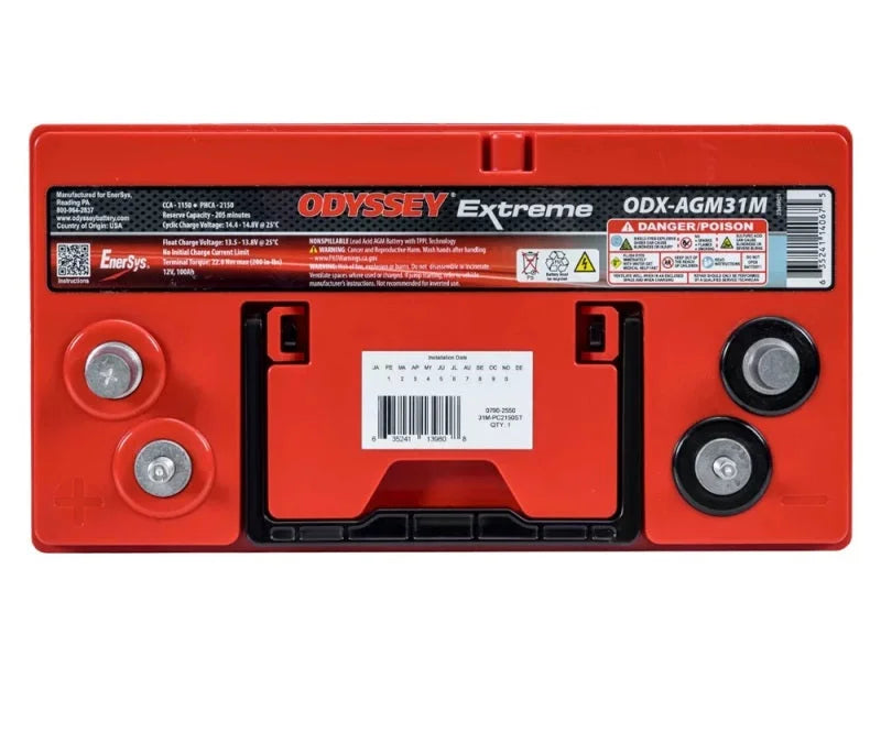 Odyssey Battery Marine/RV Extreme AGM Battery (31M-PC2150ST) - Main Product View