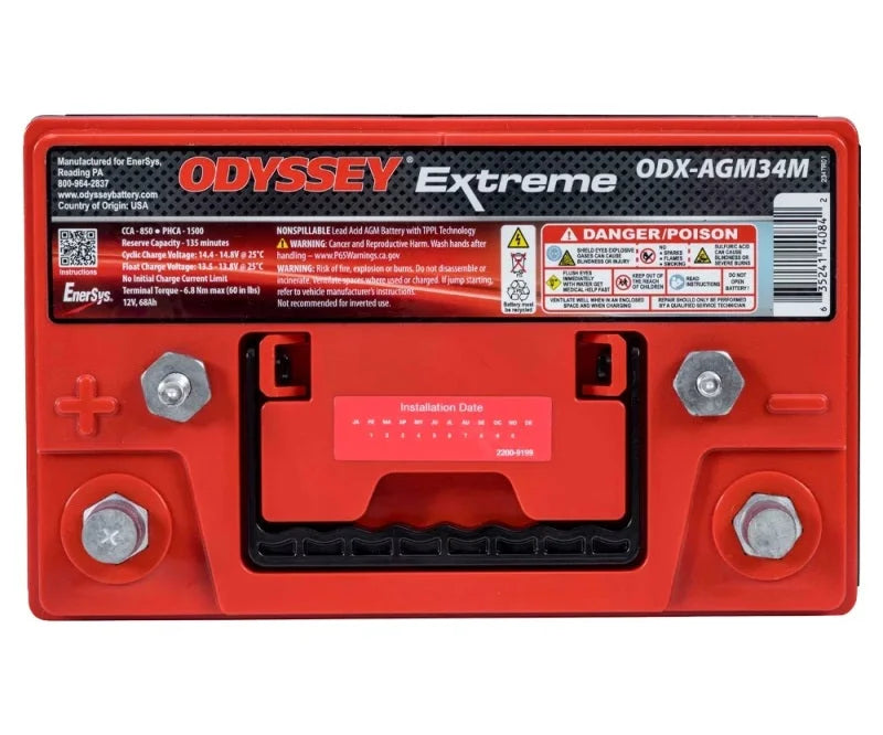 Odyssey Battery Marine/RV Extreme AGM Battery (34M-PC1500ST) - Main Product View