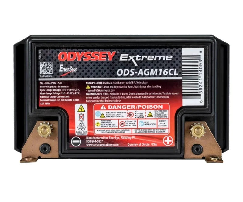Odyssey Battery Powersport Extreme AGM Battery (PC625) - Main Product View