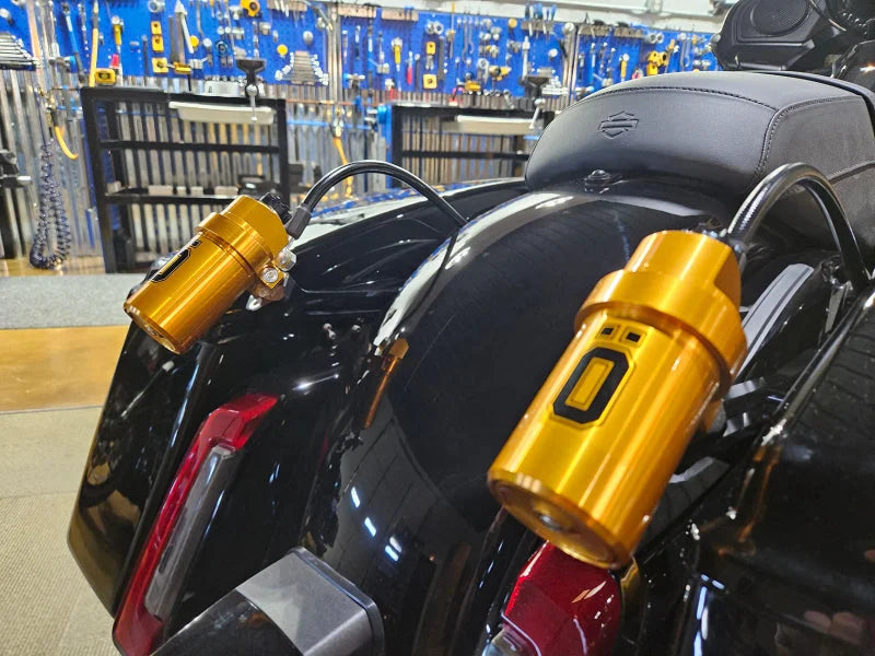 Ohlins 14-24  Harley FL Touring STX 36 Twin Blackline 13in Stiffer Spring Shocks - Detail View