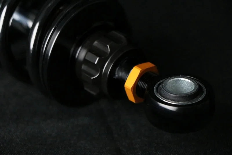 Ohlins STX 36 Twin Blackline 13in Blk Reservoir Shocks - Standard Springs fits 2014-2026 Harley FL Touring - Back View