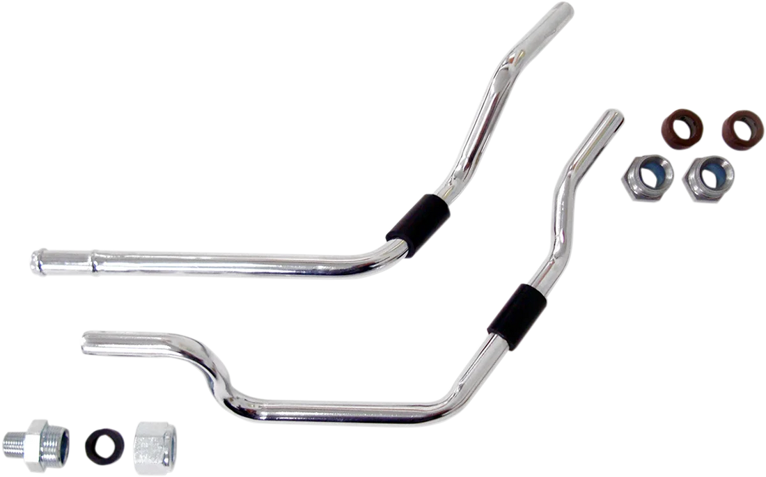Oil Filter Line Kit - Chrome - Softail DragSpecialties 74915 - Side View