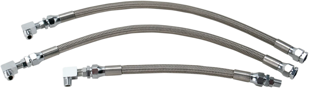 Oil Line Kit - Stainless Steel - Softail DragSpecialties 606001 - Side View