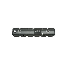 Load image into Gallery viewer, Omix Blk Alum Valve Cover 4.2L Logo 80-91 Jeep Models