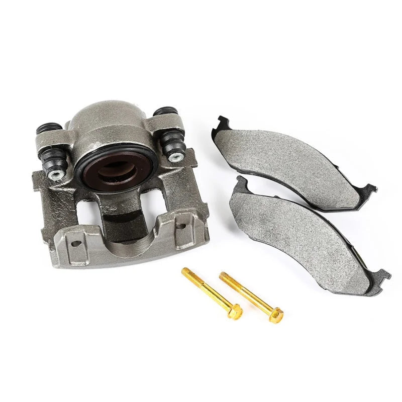 Omix Brake Caliper LF Loaded- 90-06 XJ/SJ/MJ/YJ/ZJ/TJ - Side View