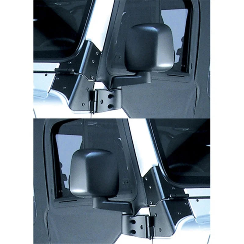 Omix Door Mirror Kit Black- 87-06 Jeep Wrangler - Side View